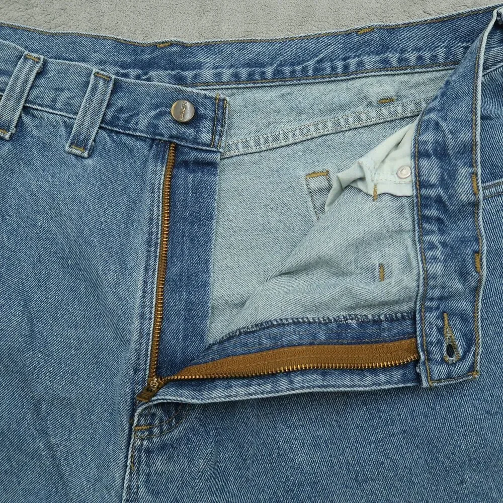 Carhartt Jeans Mens Size 44x32 Blue Relaxed Fit 100% Cotton Denim Workwear